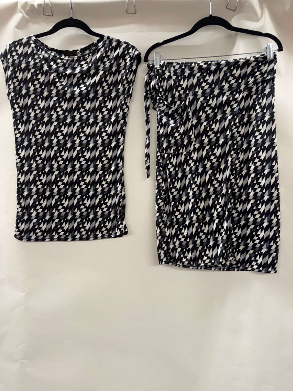 Vintage Fendi Geometric Top & Skirt set Y2k